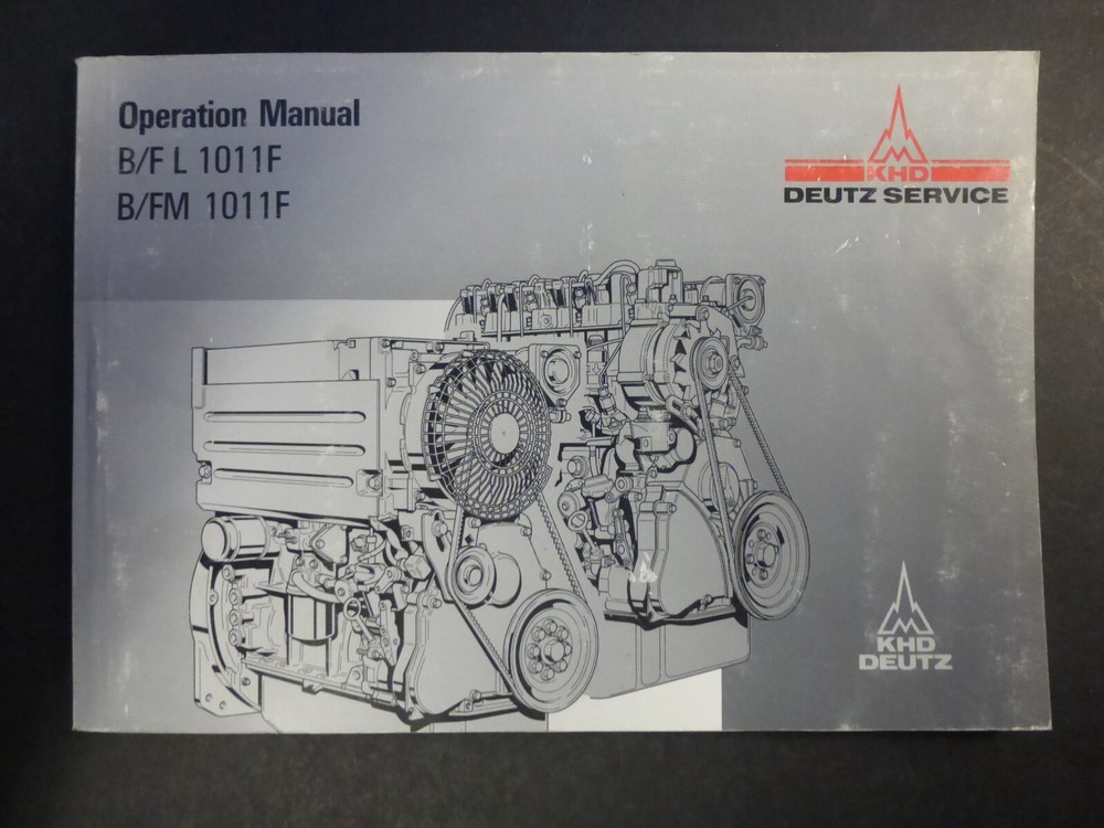 VTG Original KHD Deutz Service Operation Manual B/FL 1011F B/FM 1011F