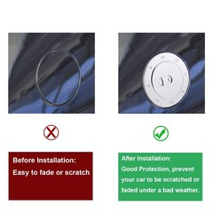 Chrome Fuel Filler Gas Door Cover Compatible with 1999-2006 Chevy Silverado S…