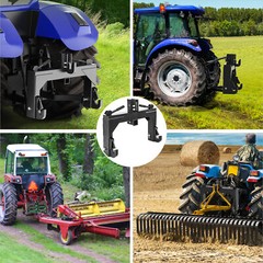 3 Point Quick Hitch 3-Pt Attachments W/ 2″ Receiver Hitch Adapter for Cat 1 & 2