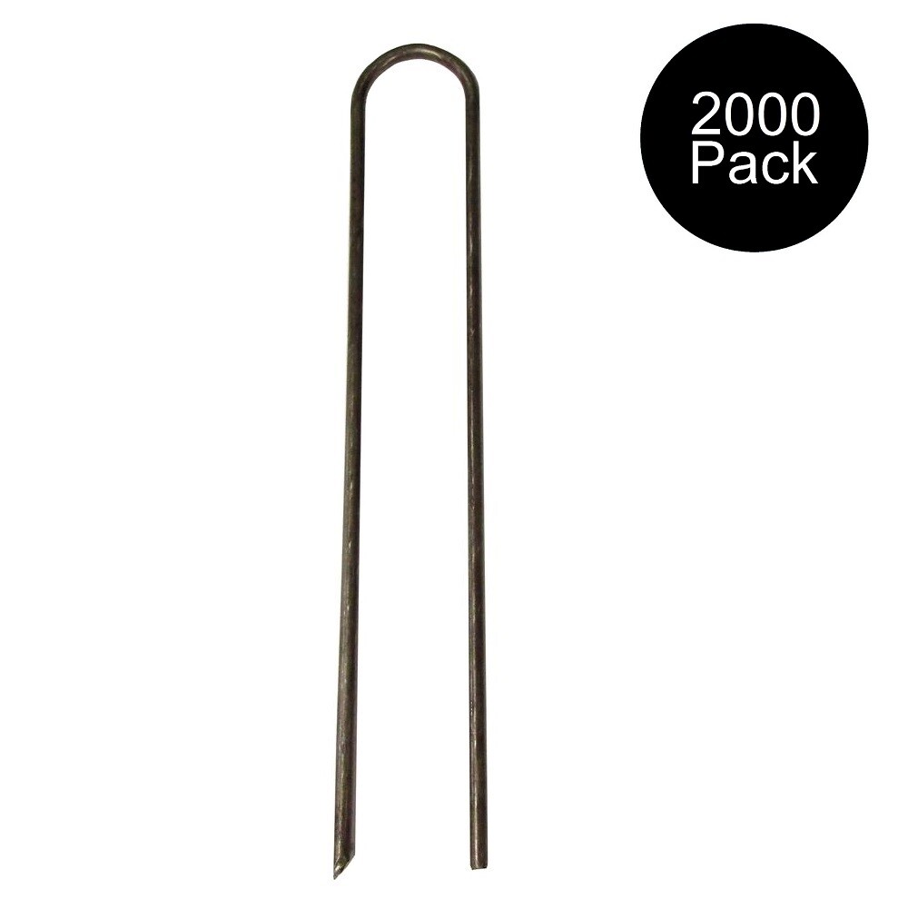 Two Thousand Garden Stake Sod Staples for Erosion Control Drip Tubing Anchor 11G