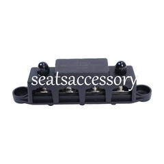 New Red & Black 5/16″ 4 Stud Power Distribution Block -BUSBAR- With Cover