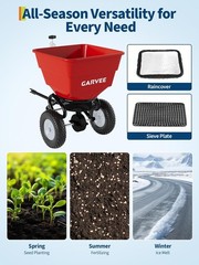 Heavy Duty 110lb Tow Behind Broadcast Spreader ATV Garden Tractor Seed Spreading