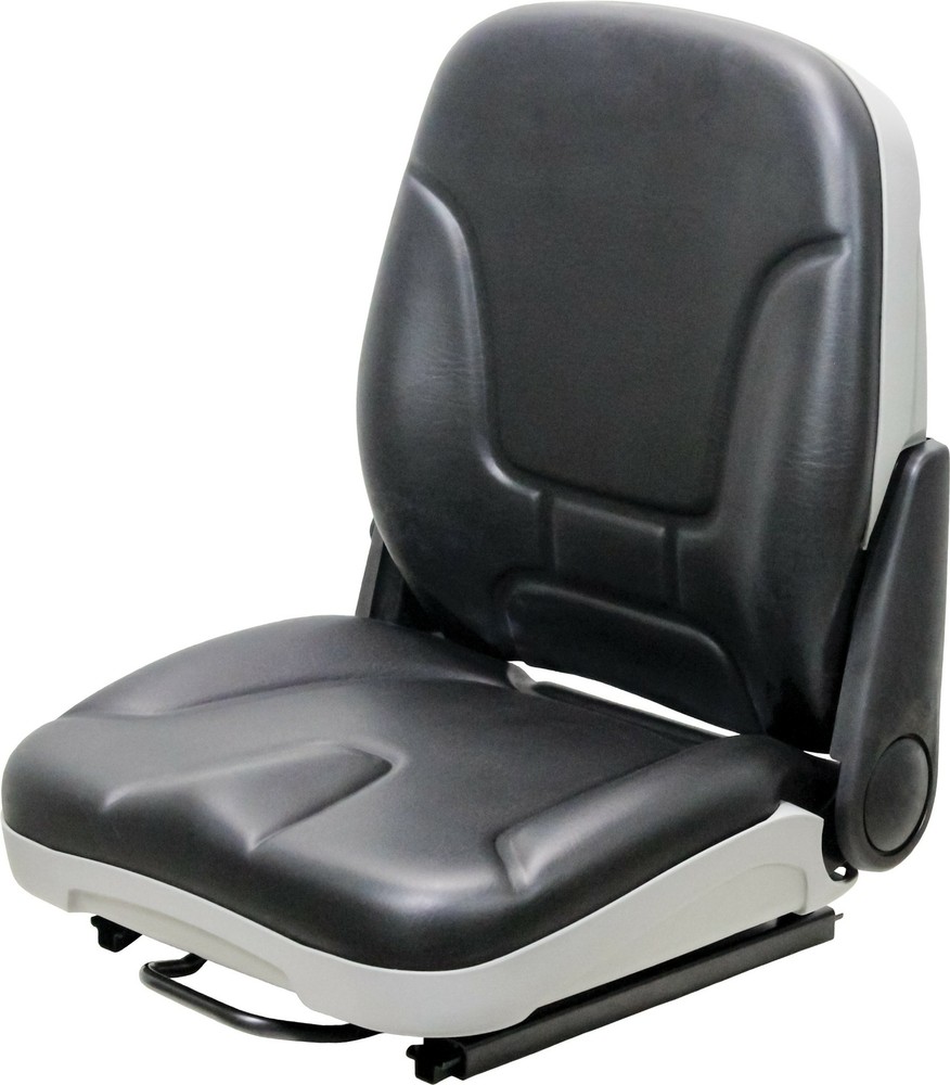 Black & Gray VInyl Seat with 11 3/4″ x 12″ mounting for mini excavators and etc