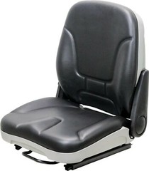 Black & Gray VInyl Seat with 11 3/4″ x 12″ mounting for mini excavators and etc