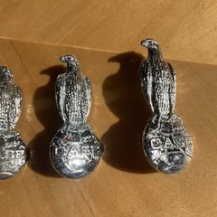 4 Chrome Case Eagle Emblems Fits Case Tractors NOS Vintage Lot See Photos