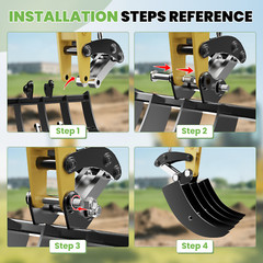 Rake Attachment For Mini Excavator One Ton To 1.5Ton Digger In Stock USA
