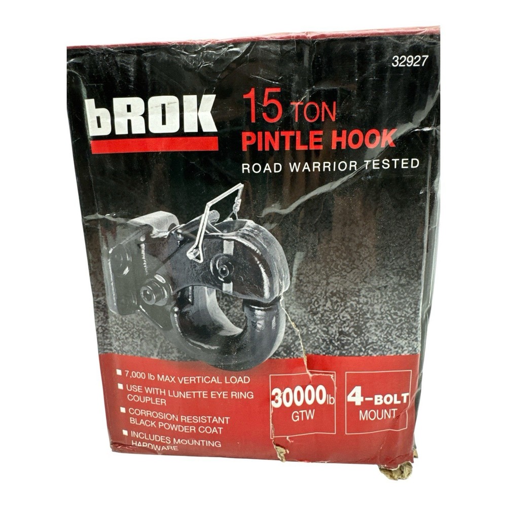 bROK 15 Ton Pintle Hook with Mounting Kit 32927 (OB)