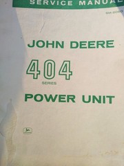 John Deere 404 Series Power Unit Service Manual SM-2060 Copyright 1964