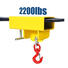 Forklift Lifting Hook Attachment Mobile Forklift Crane with Swivel Hook 2200lbs