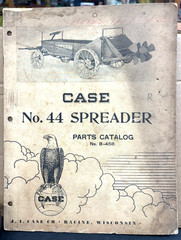 VTG 1946 CASE NO. 44 SPREADER PARTS CATALOG NO. B-458 tractor manure farm oem
