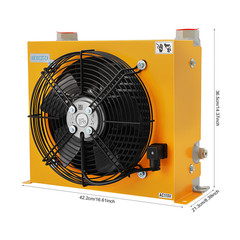 1450rpm Cooler 110V 60W Hydraulic Oil Cooler Aluminium Rectangular Radiator