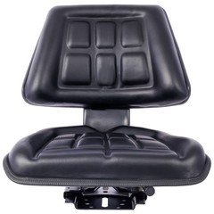 Tractor Seat Backrest Black Slide Track Steel PVC Compact Mower Lawn Replacement