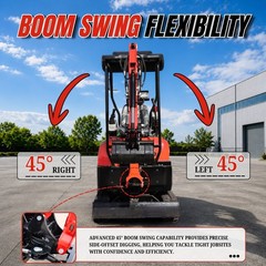 TYPHON TERROR XX 4000lb Mini Excavator Kubota D902 Engine Double Auxiliary Valve