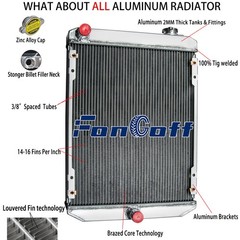 3 Rows Aluminum Radiator For Bobcat Excavator 430 430D 435 435D 435G #6679831
