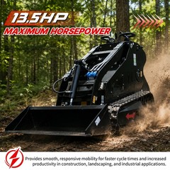 13.5HP Mini Skid Steer Twin cylinde Tracked Loader Three Pumps New Upgraded