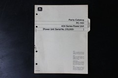 John Deere PC-1151 Parts Catalog 404 Series Power Unit Manual 215000-