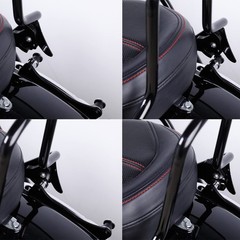 Sissy Bar Upright Passenger Backrest Pad Fits Touring Street Road Glide 09-25