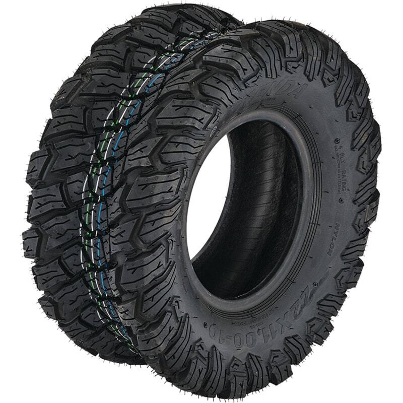 22×11.00-10 Tubeless Tire 4 Ply for Zero Turn Mowers – Aggressive Tread