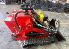 880KG Mini Skid Steer Stand-On Track Loader 23HP Gas RATO Engine 2 Pumps Compact