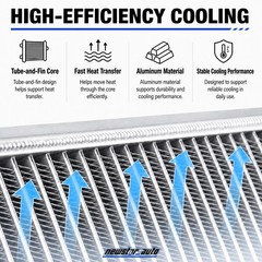 ALUMINUM RADIATOR For HYSTER FORKLIFT H135XL H155XL 4.3L GAS GM VORTEC ENGINES