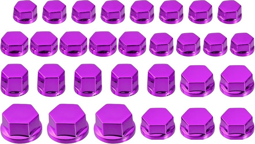Motorcycle Screw Cap Cover Set, Purple Bolt Nut Decoration Color: Purple