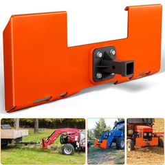 3/8″ Thick Skid Steer Mount Plate Quick Attachment w/2″ Removable Hitch Receiver