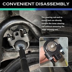 3/8″ Drive Inner Tie Rod Removal Tool,U-Shaped Low-Profile Inner Tie Rod Tool wi