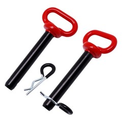 3/4×4-1/4 inch Trailer Hitch Pin, 2pcs Tractor Towing Hitch Pin and Clip, Red…