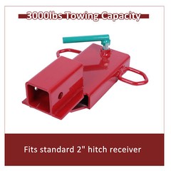 Clamp On Forklift Trailer Hitch 2″ Receiver Attachment Fork Towing Adapter