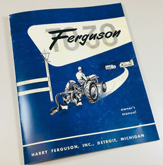 Ferguson To-30 Tractor Owners Operators Manual Book 1951 1952 1953 1954 Massey