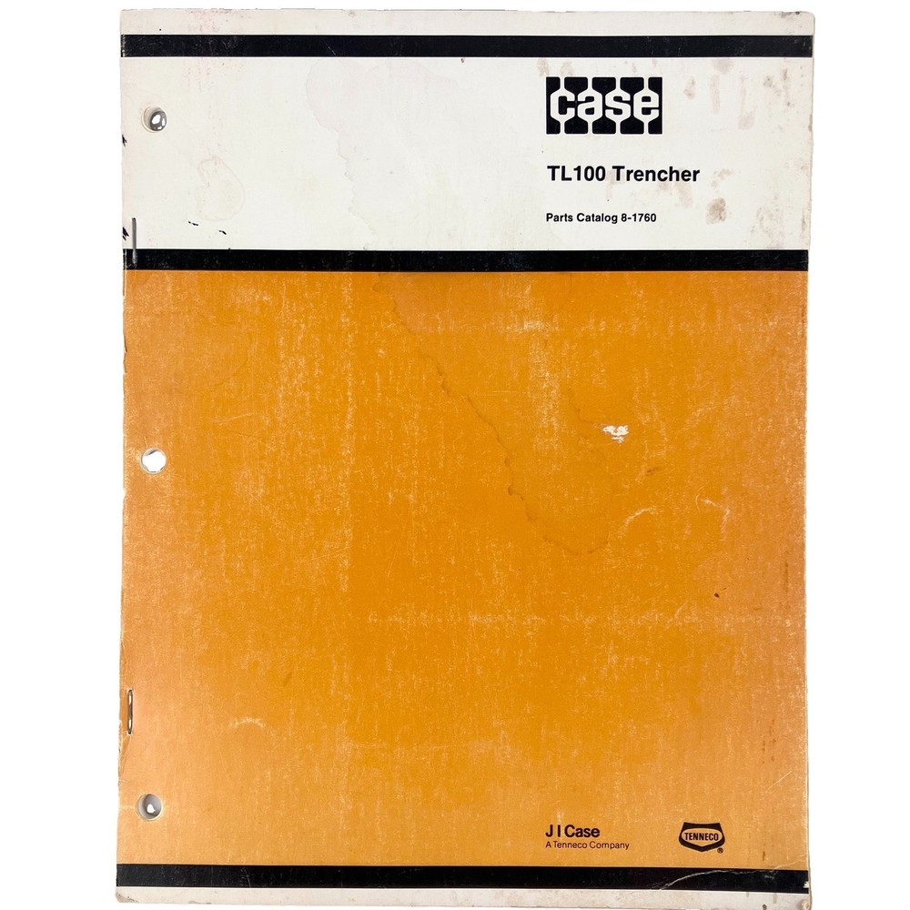 JI Case TL100 Trencher Parts Catalog Manual Expanded Views + Parts Numbers
