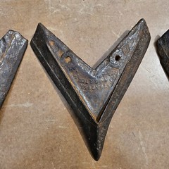 3 Vintage Tractor Plow Tooth Antique Farm Implement Art Farmhouse ( SYRACUSE )