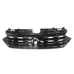 Front Honeycomb Grille Matte Black Glossy Black Trim for 2019-2020 VW Jetta GLI