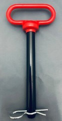 1/2, 5/8, 3/4, 7/8, 1-1/8 Red D Handle Hitch Pins with Hitch Clip Pins