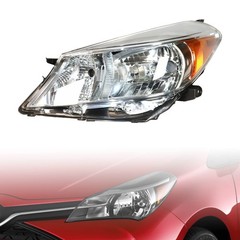 Toyota Yaris/Vitz 2012-2014 Driver Halogen Headlight Black Clear Lens