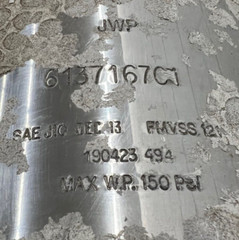 JWP 6137167C1 AIR TANK LENGTH 26″ DIA 8-1/2″ 10 PORTS 3/4″ & 1/2″