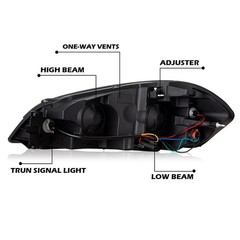 LED DRL Headlights for Chevy Impala 06-16 Monte Carlo 06-07 Smoke Black 25958360