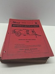 JOHN BEAN SPEED SPRAYER MANUAL LOT OF 21, MULTIPLE MODELS MAKES, VINTAGE FARM