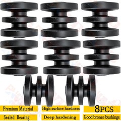 8PCs Bottom Roller Fits Bobcat Mini Track Loaders MT50 MT52 MT55 MT85 Models