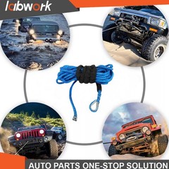 Labwork 5/16″x50′ Synthetic Winch Rope Line Recovery Cable 12000LBS W/Sheath US