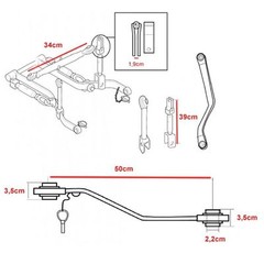 3 POINT HITCH KIT FOR KUBOTA B SERIES COMPACT TRACTOR CATEGORY CAT 1 3PT K3PK