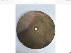 Vintage Set Of 2 Farm Implement Disc Plow Blade 16 Inch +