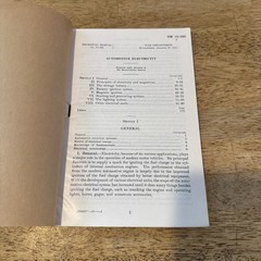 1941 War Department Technical Manual Automotive Electricity TM 10-580 Vintage