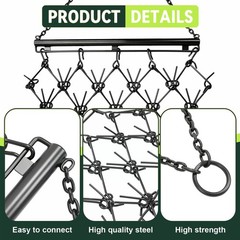 4 X 4FT Drag Harrow Tines For ATV UTVs Leveling Grading Lawn Tractors Heavy Duty