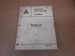 Allis Chalmers GLEANER N7 combine PARTS catalog manual book ORIGINAL 1984