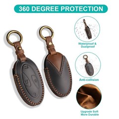 MILD EAST Leather Key Fob Cover for 2023 2024 2025 Hyundai Ioniq 6 Grandeur G…