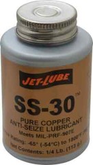 Jet-Lube 0.25 Lb Can High Temperature Anti-Seize Lubricant Copper, -65 to 1,8…