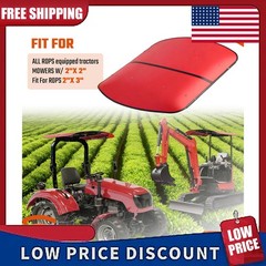 Tuff Top Style Tractor Canopy Red 48″x52″ Fits 2″x2″ 2″x3″ ROPS Mower Sun Shield