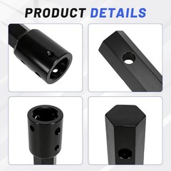 2″ Male Round to 2″ Female Hex Auger Drive Adapter for Post Hole Digger 11.1″