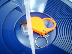 5 pc Kids Gold Panning Kit-Christmas Gift-Blue Pan-Snuffer-Vial-Scoop-Magnifier